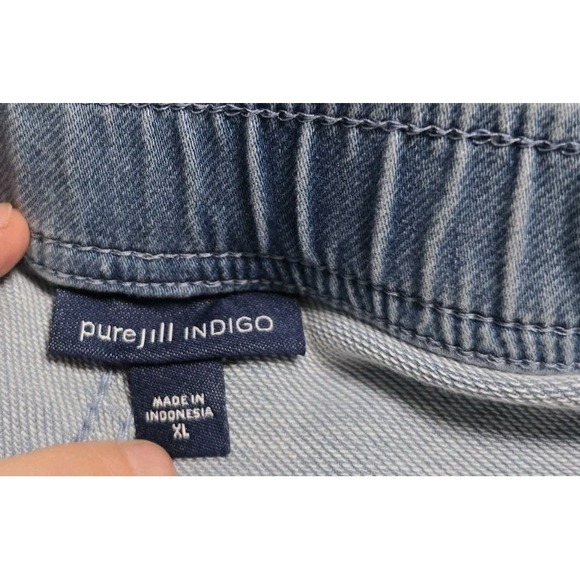 J Jill Womens Elastic Waist Jeans Size XL Wide Leg Pull On Blue - Picture 3 of 6